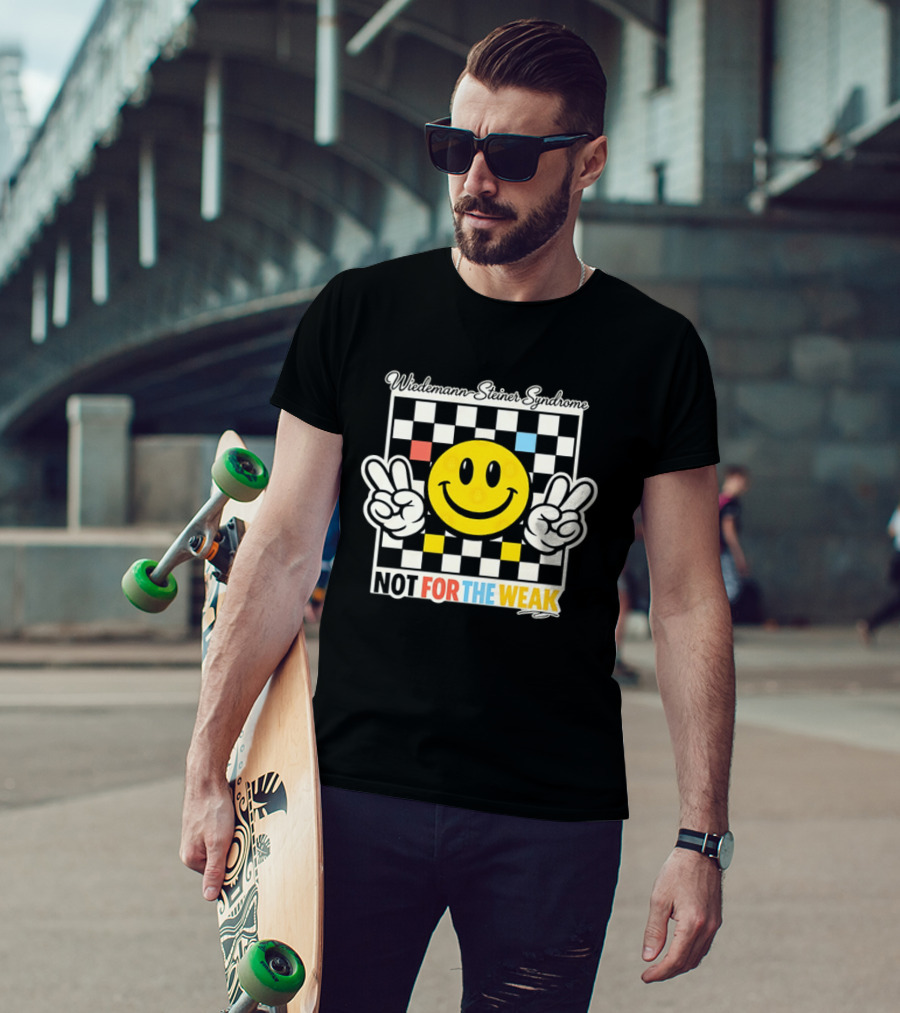 Wiedemann Steiner Syndrome Smiley Face Not For The Weak Checkerboard T-Shirt