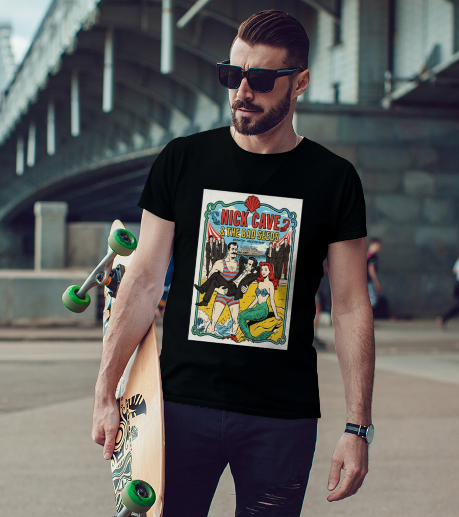 Nick Cave And The Bad Seeds Brighton Preston Park Mermaid T-Shirt