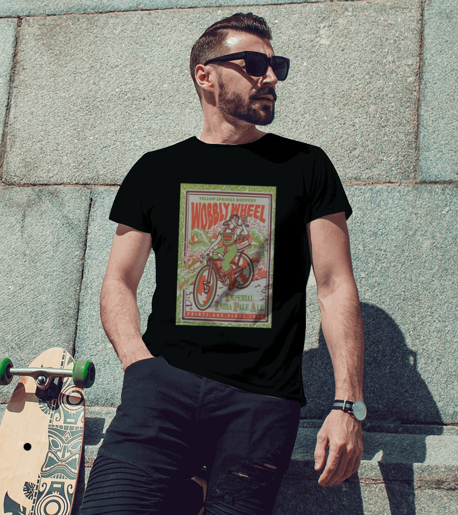 Yellow Springs Brewery Wobbly Wheel Imperial India Pale Ale Prints And Pints 2026 T-Shirt