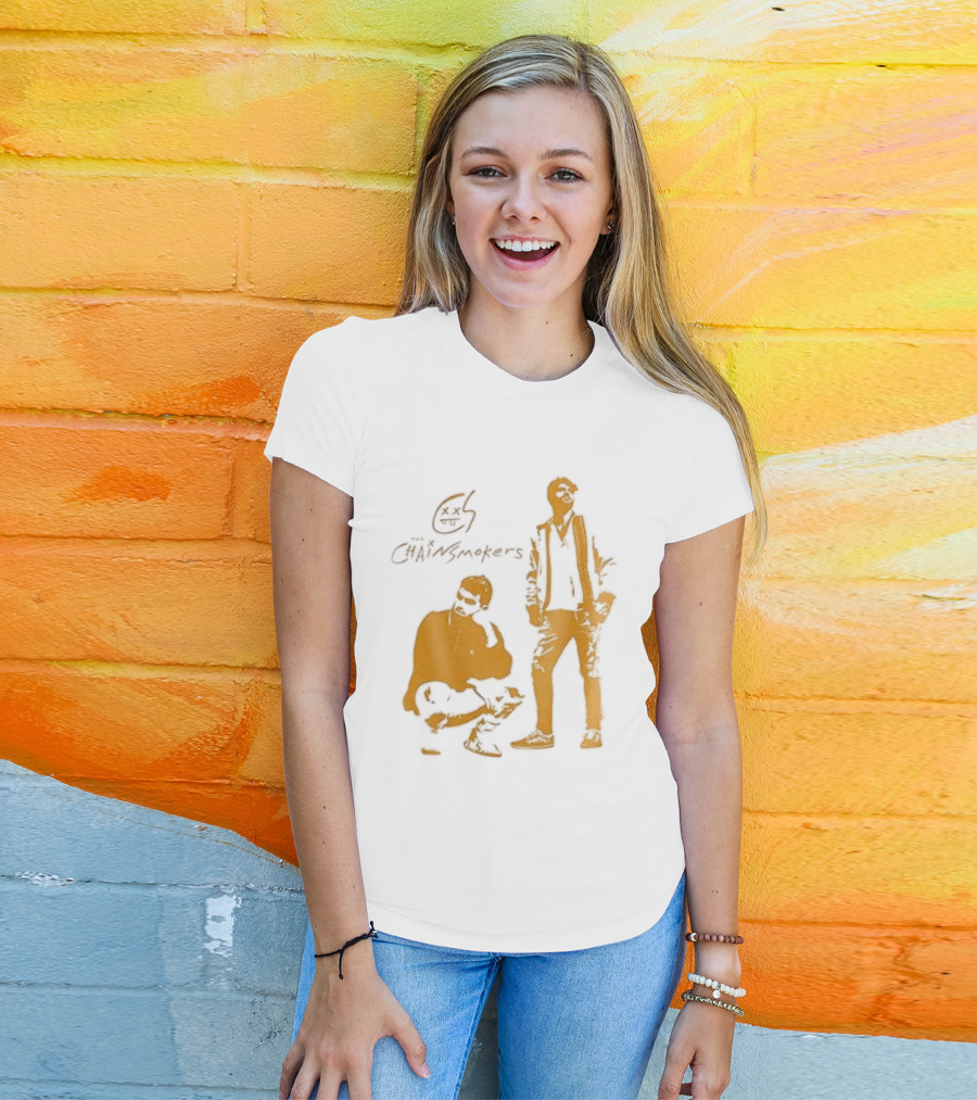 The Chainsmokers Tour Silhouette Band Icon Sketch T-Shirt