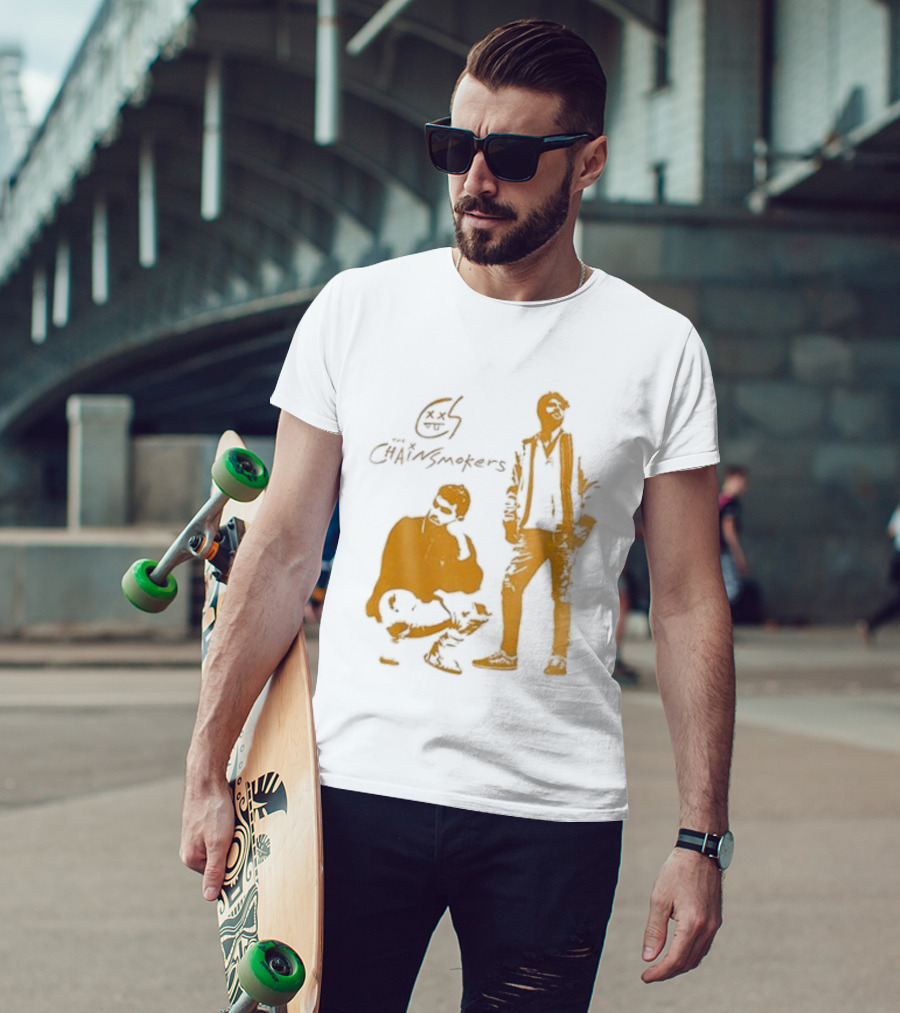 The Chainsmokers Tour Silhouette Band Icon Sketch T-Shirt