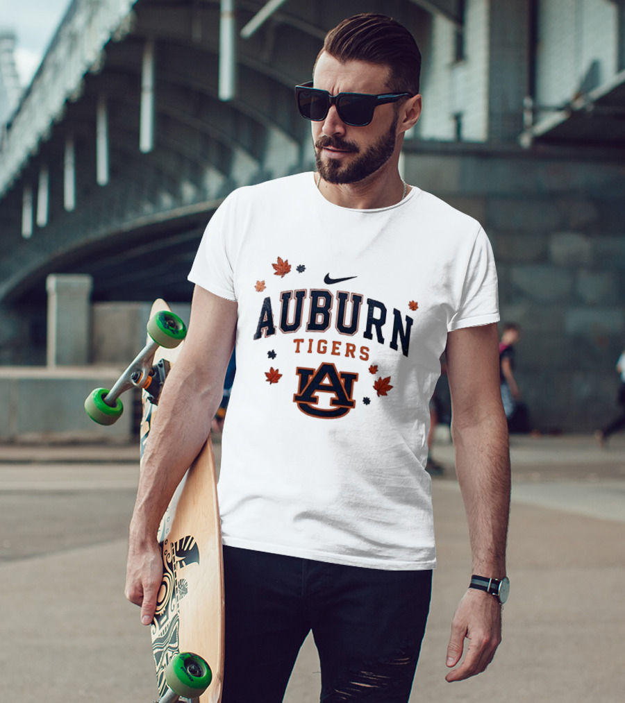 Auburn Tigers Nike Fall Leaves University Spirit T-Shirt