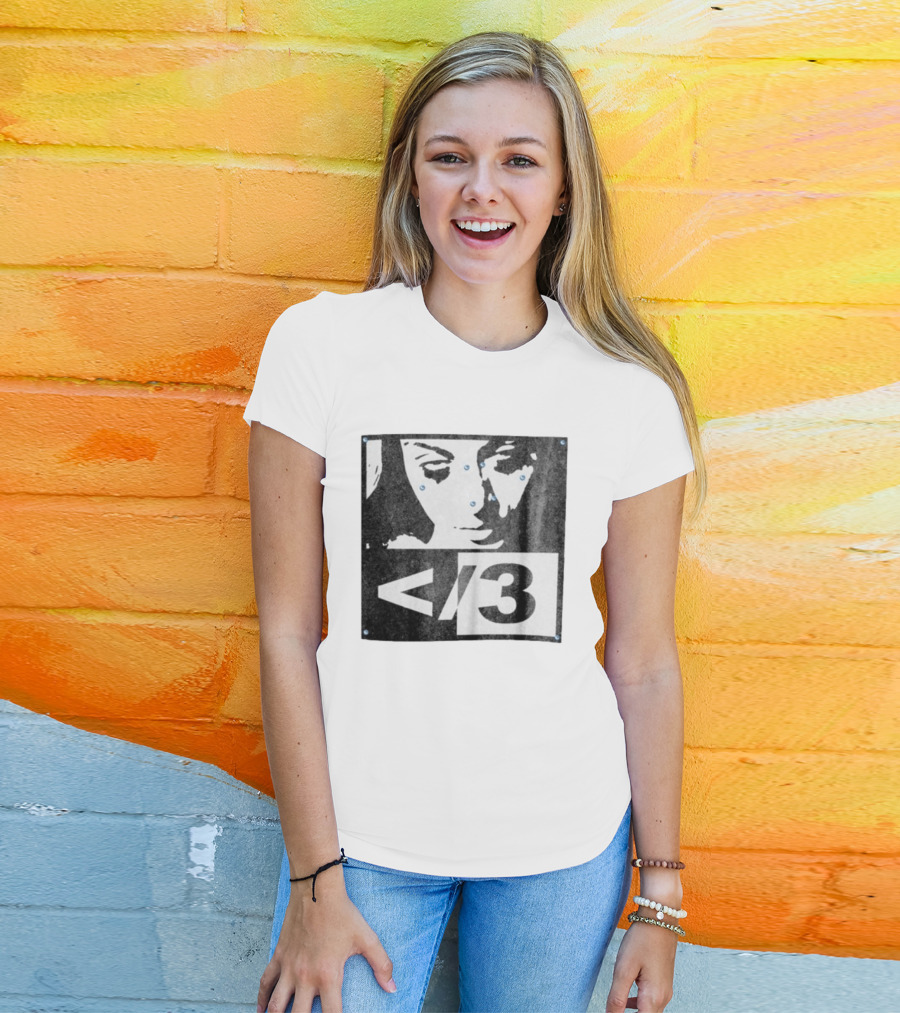 Destroy Lonely Store Piercing Face Black White <3 T-Shirt