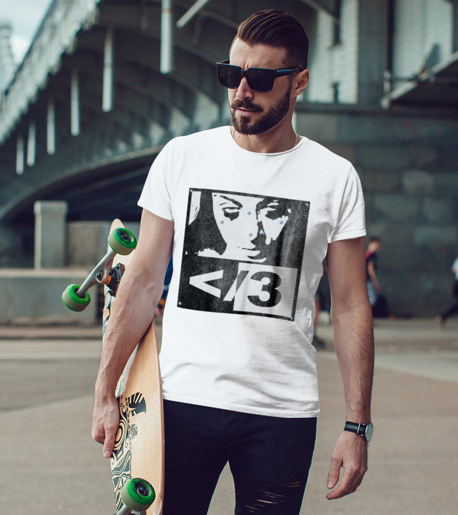 Destroy Lonely Store Piercing Face Black White <3 T-Shirt