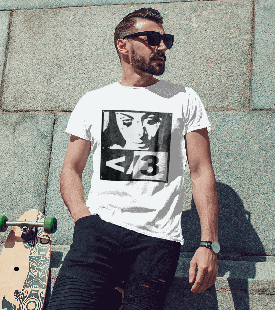 Destroy Lonely Store Piercing Face Black White <3 T-Shirt