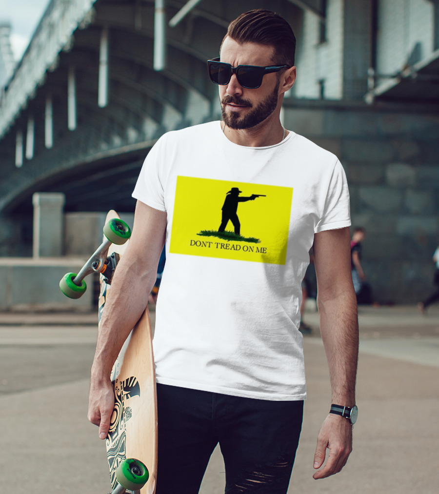 Jordan Salinas Don't Tread On Me Cowboy Silhouette Yellow T-Shirt