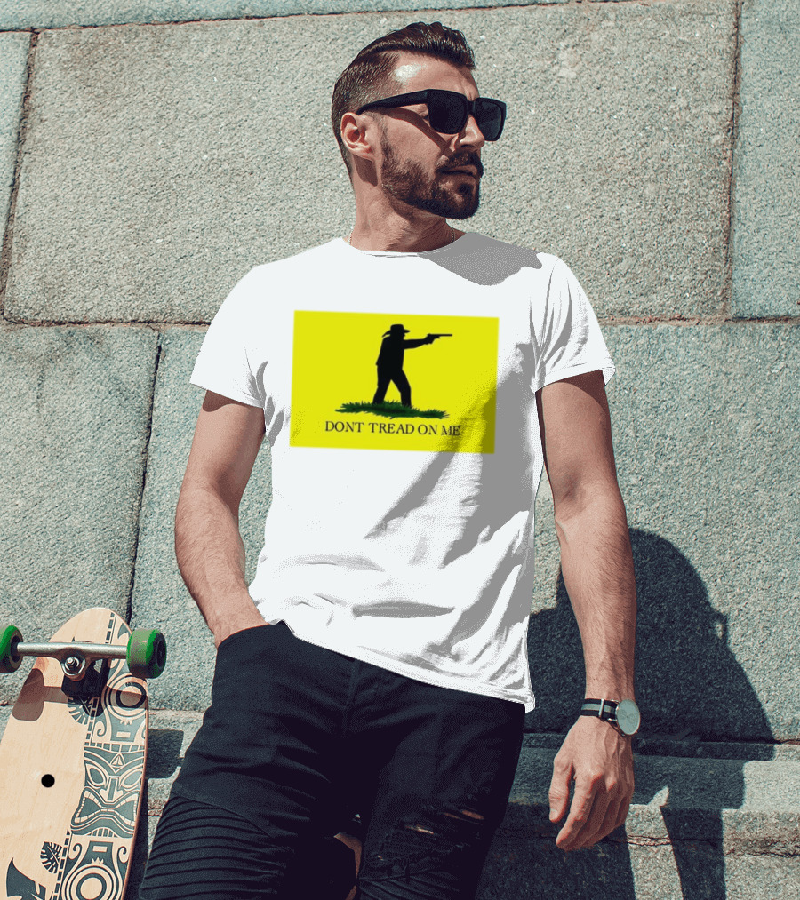 Jordan Salinas Don't Tread On Me Cowboy Silhouette Yellow T-Shirt