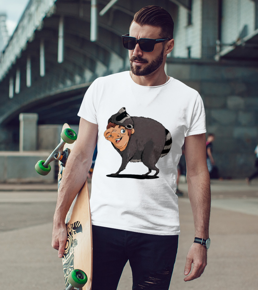 Raccoon Boy Animal Costume Quirky T-Shirt