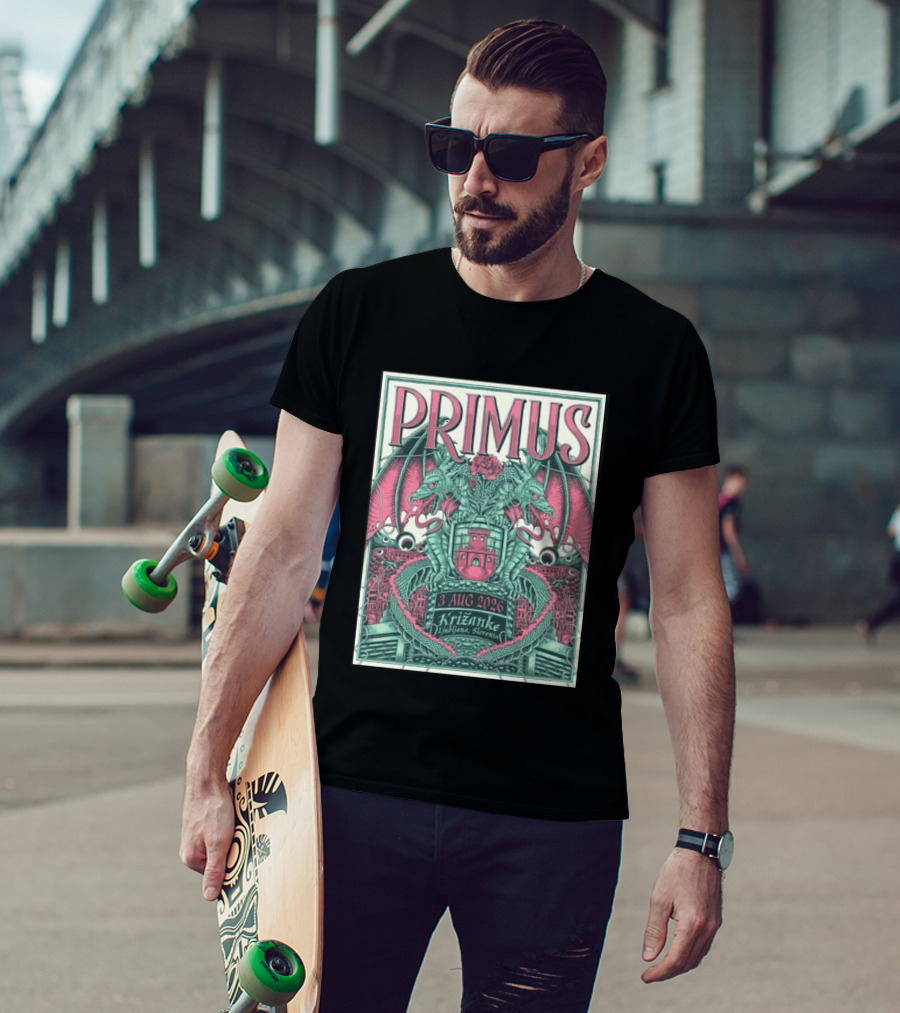 PRIMUS 3 Aug 2026 Križanke Ljubljana Slovenia Dragon T-Shirt