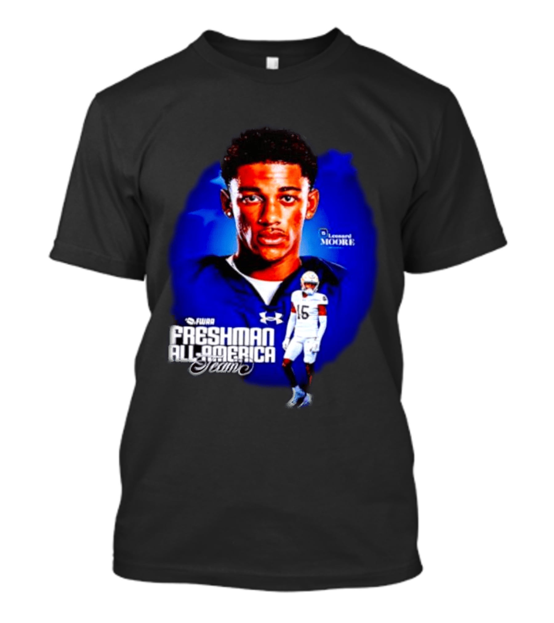 Leonard Moore Notre Dame Football FWAA Freshman All America Team Under Armour T-Shirt