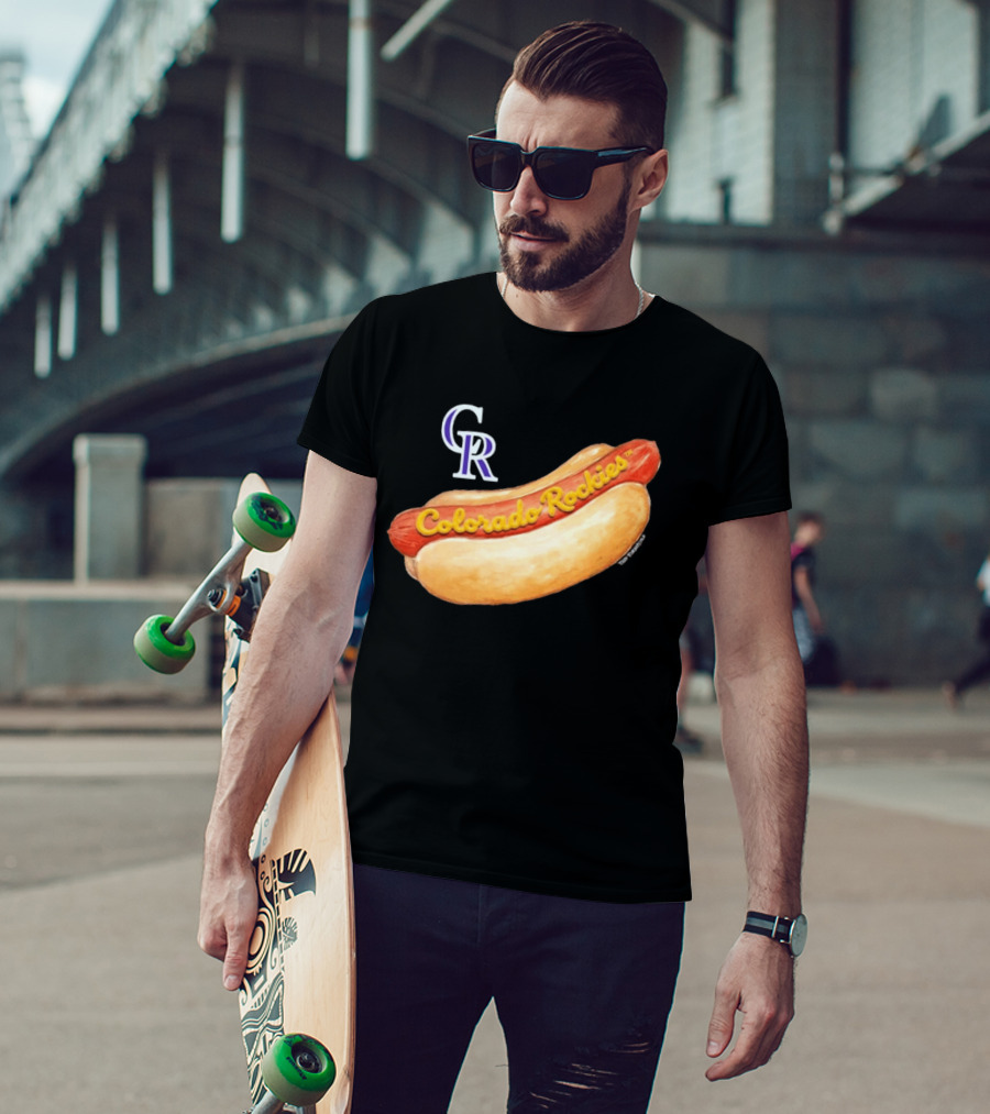 Colorado Rockies Hot Dog Tiny Turnip Women's T-Shirt