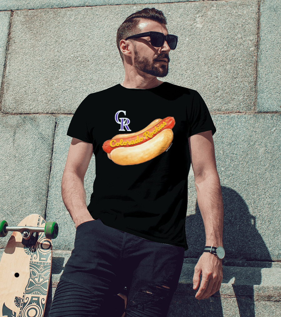 Colorado Rockies Hot Dog Tiny Turnip Women's T-Shirt