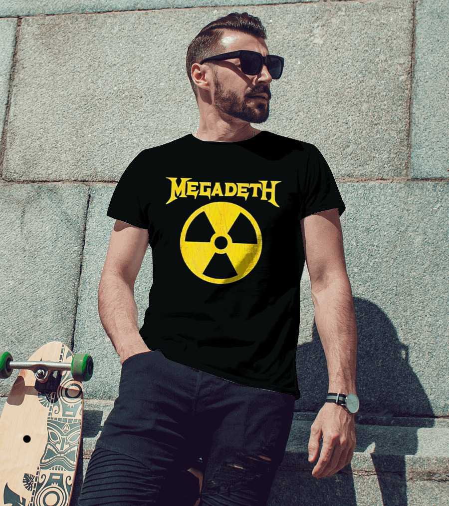 Megadeth Distressed Radioactive Symbol Heavy Metal T-Shirt