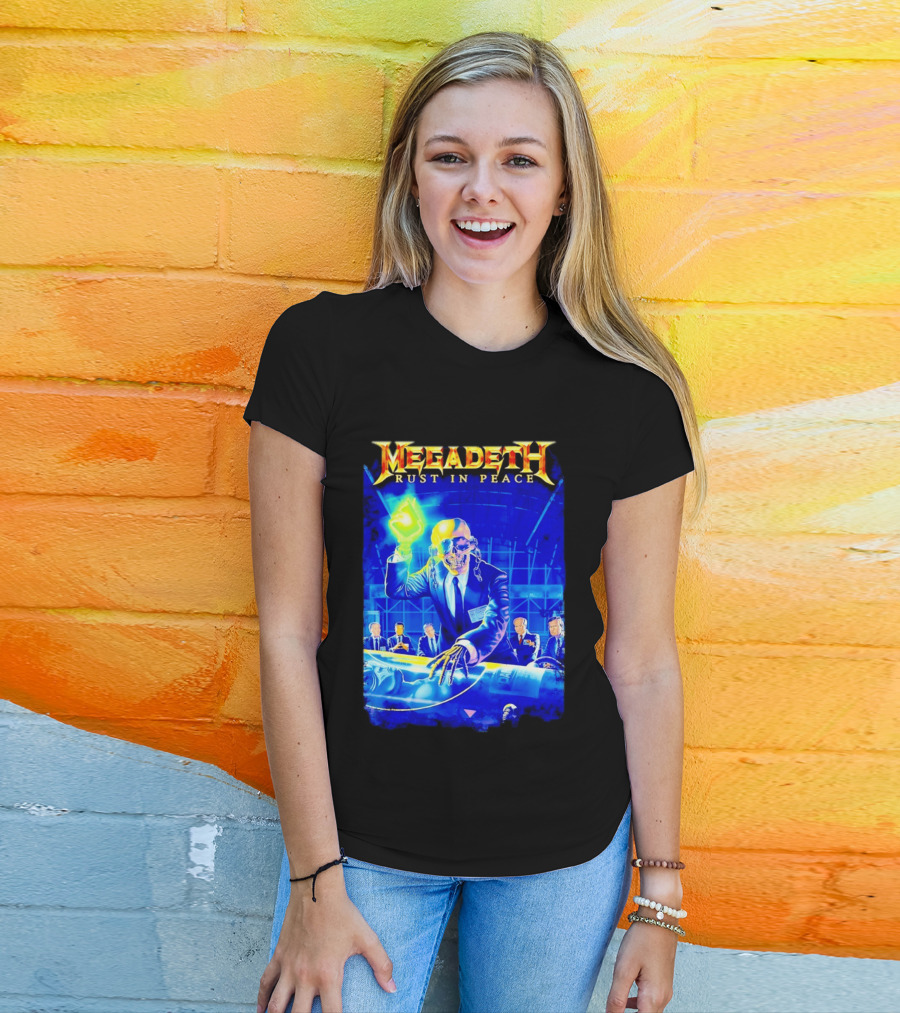 Megadeth Rust In Peace Vic Rattlehead Thrash Metal Classic Album T-Shirt