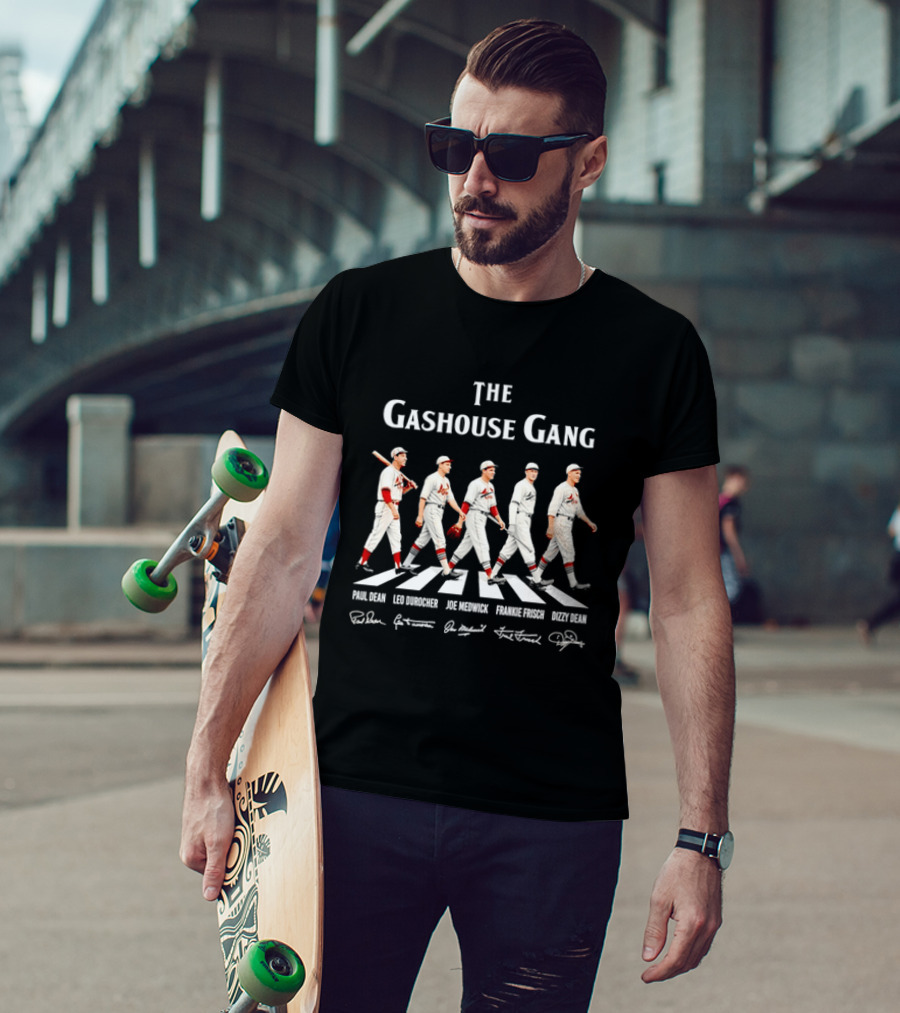 The Gashouse Gang St Louis Cardinals Legends Walking Across Paul Dean Leo Durocher Joe Medwick Frankie Frisch Dizzy Dean T-Shirt