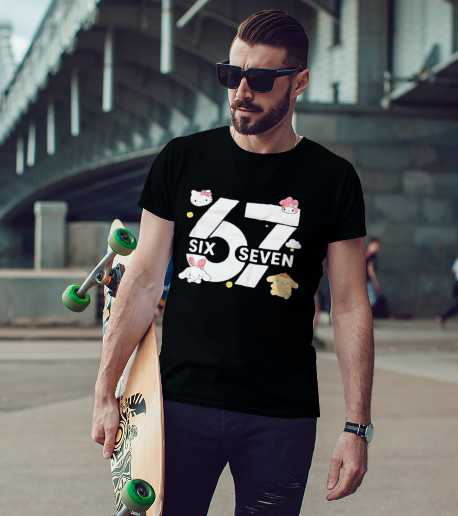 Hello Kitty Friends Sanrio Six Seven Characters T-Shirt