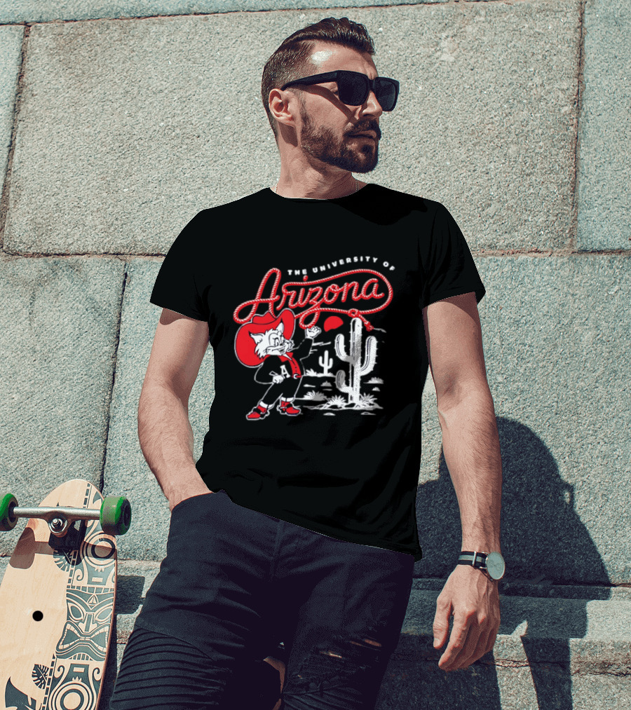The University Of Arizona Wildcats Cowboy Cactus Scene T-Shirt