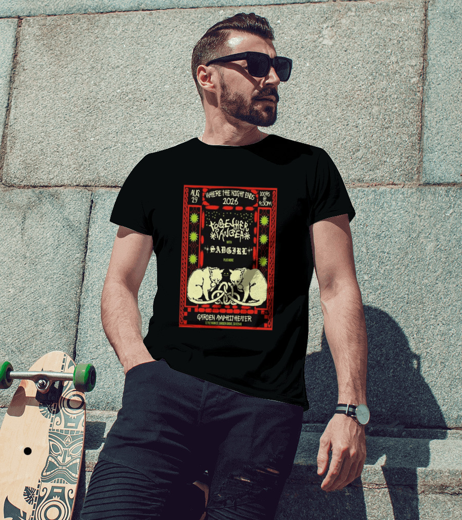 Together Sanguis Garden Amphitheater Concert August 29 2026 Featuring Sadgirl Where The Night Ends T-Shirt