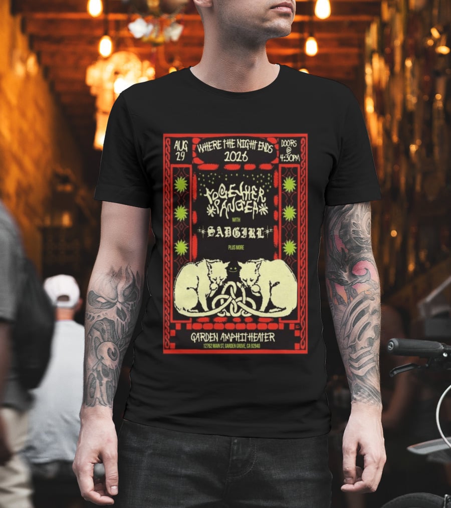 Together Sanguis Garden Amphitheater Concert August 29 2026 Featuring Sadgirl Where The Night Ends T-Shirt