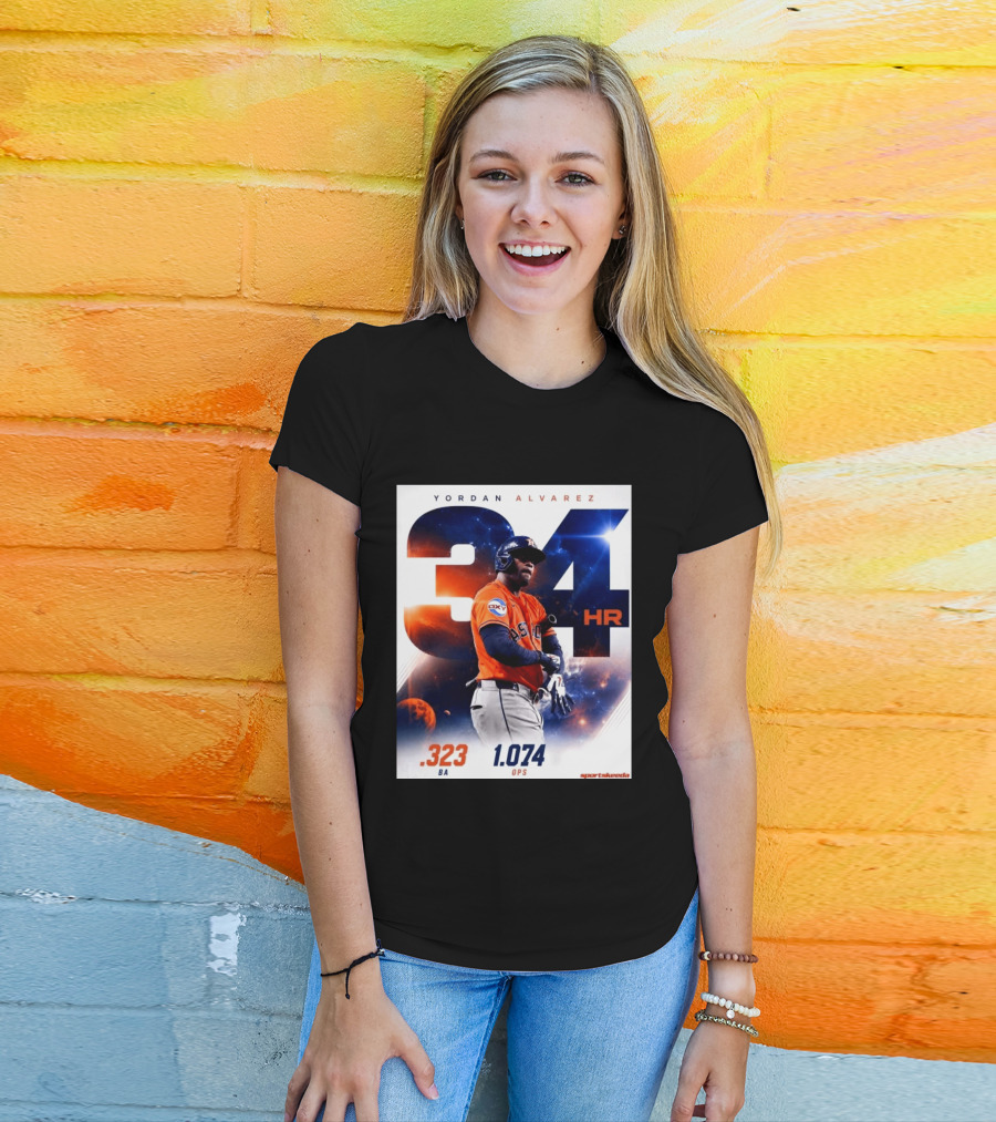 Yordan Alvarez 34 HR .323 BA 1.074 OPS Astros T-Shirt