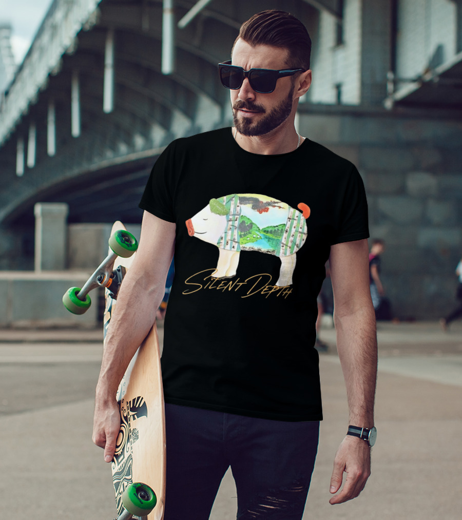 Silent Depth Pig Landscape Nature T-Shirt