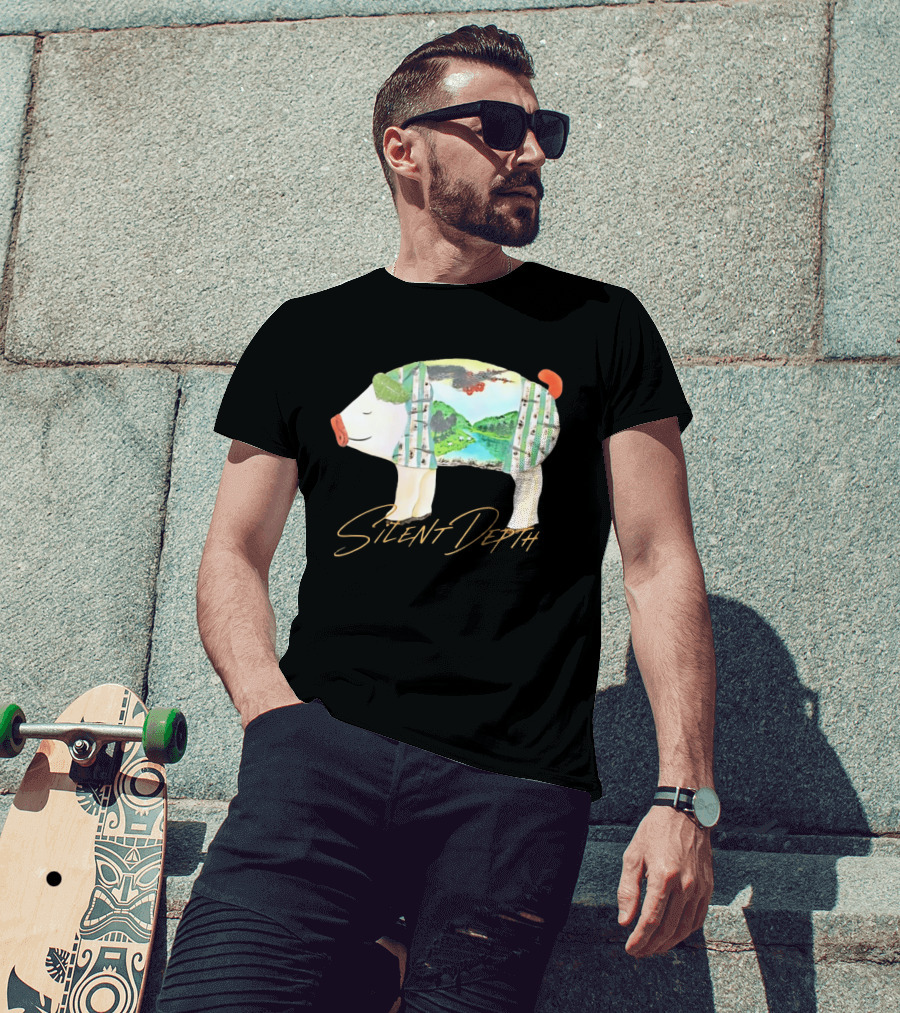 Silent Depth Pig Landscape Nature T-Shirt