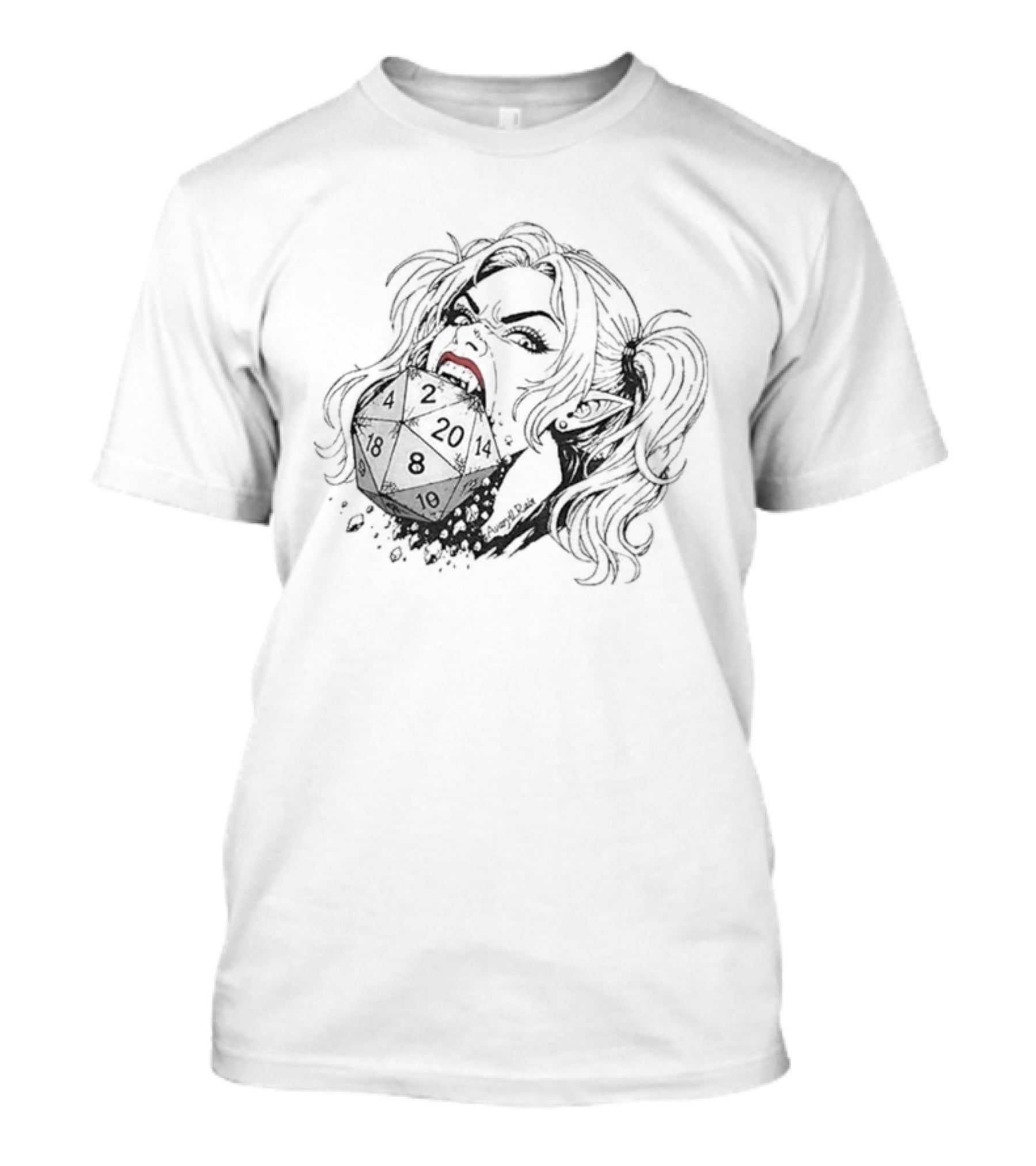 Samantha Eat Dice Dungeon Crawler Carl 2026 Gaming Fantasy Dice Roller T-Shirt