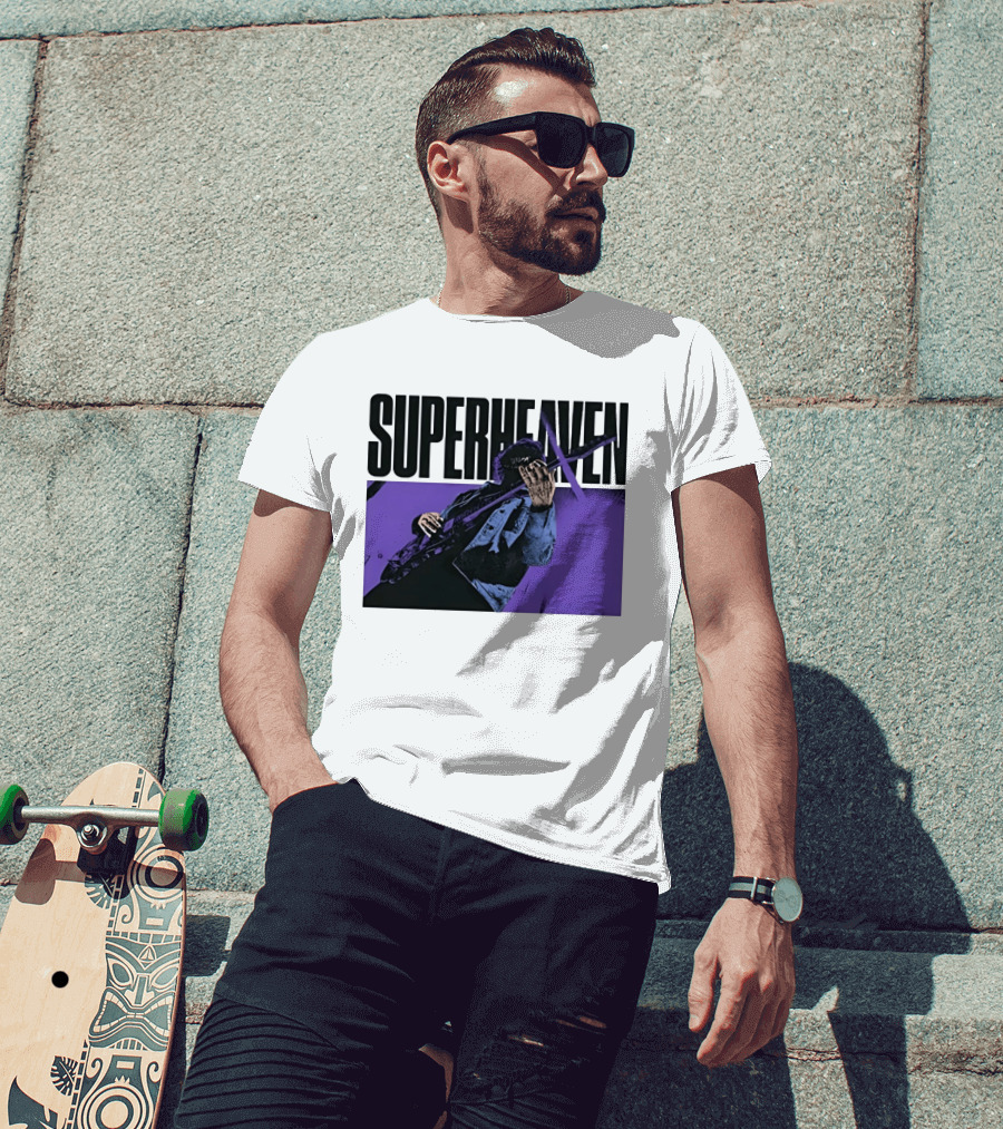 Superheaven Guitarist Performance Alternative Rock Purple Aesthetic T-Shirt