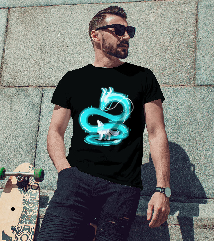 Esprit De La Lune Dragon And Wolf T-Shirt