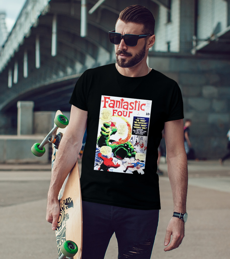 Fantastic Four #1 Nov 1961 Marvel Comics The Thing Mr. Fantastic Human Torch Invisible Girl Classic Cover T-Shirt