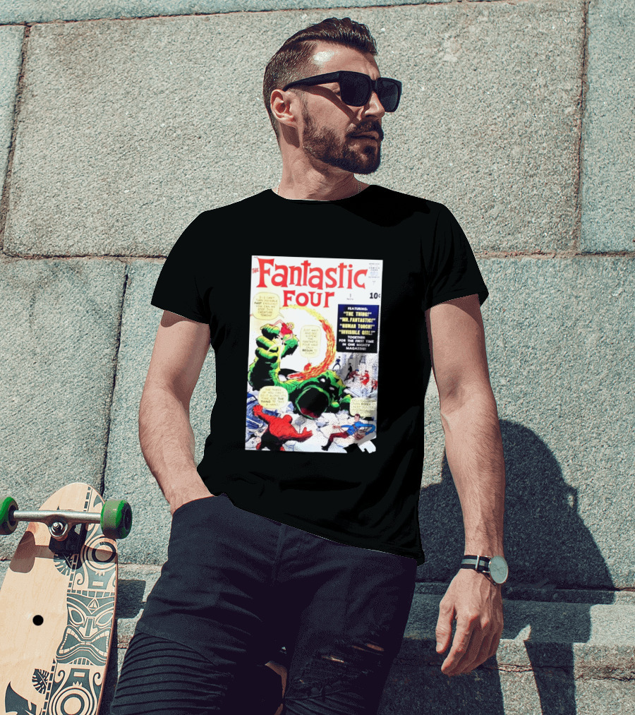 Fantastic Four #1 Nov 1961 Marvel Comics The Thing Mr. Fantastic Human Torch Invisible Girl Classic Cover T-Shirt