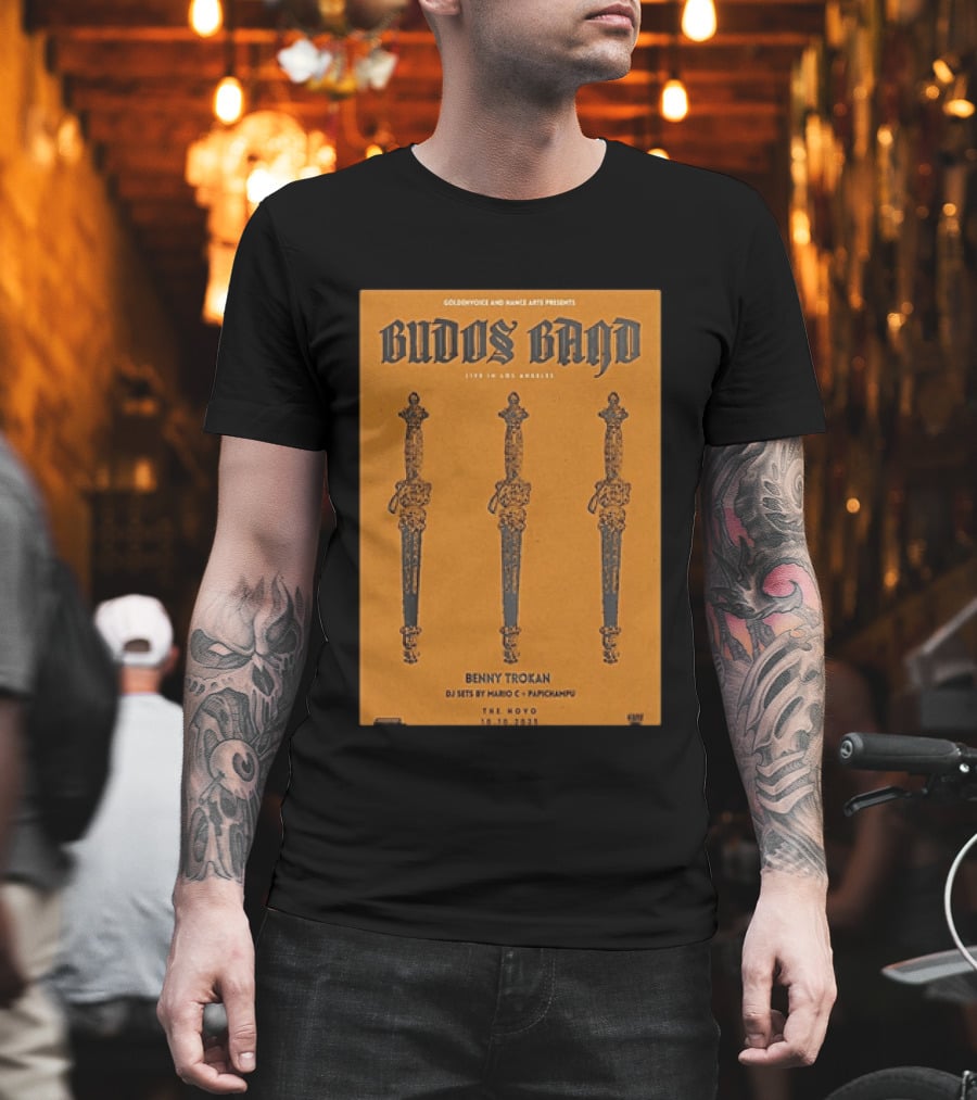 Budos Band Live Los Angeles The Novo October 10 2025 Benny Trokan Mario C Pachyman T-Shirt