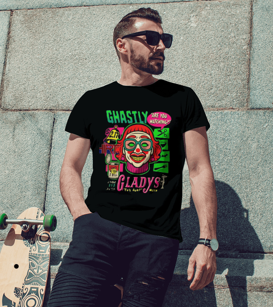 Ghastly Gladys Are You Ing Retro Clown Vintage Pop T-Shirt