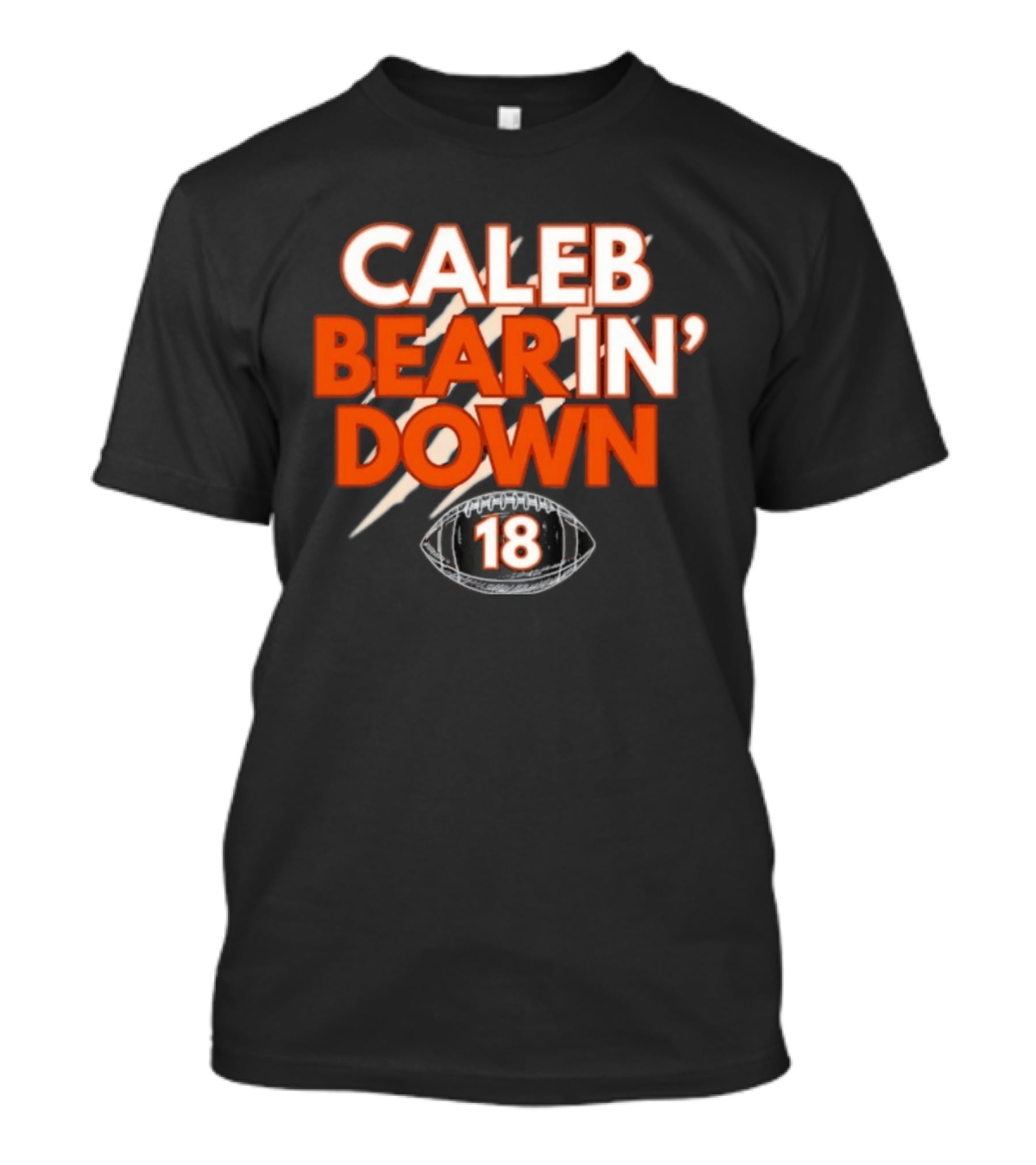 Caleb Bear In Down 18 Football Scratch Marks T-Shirt