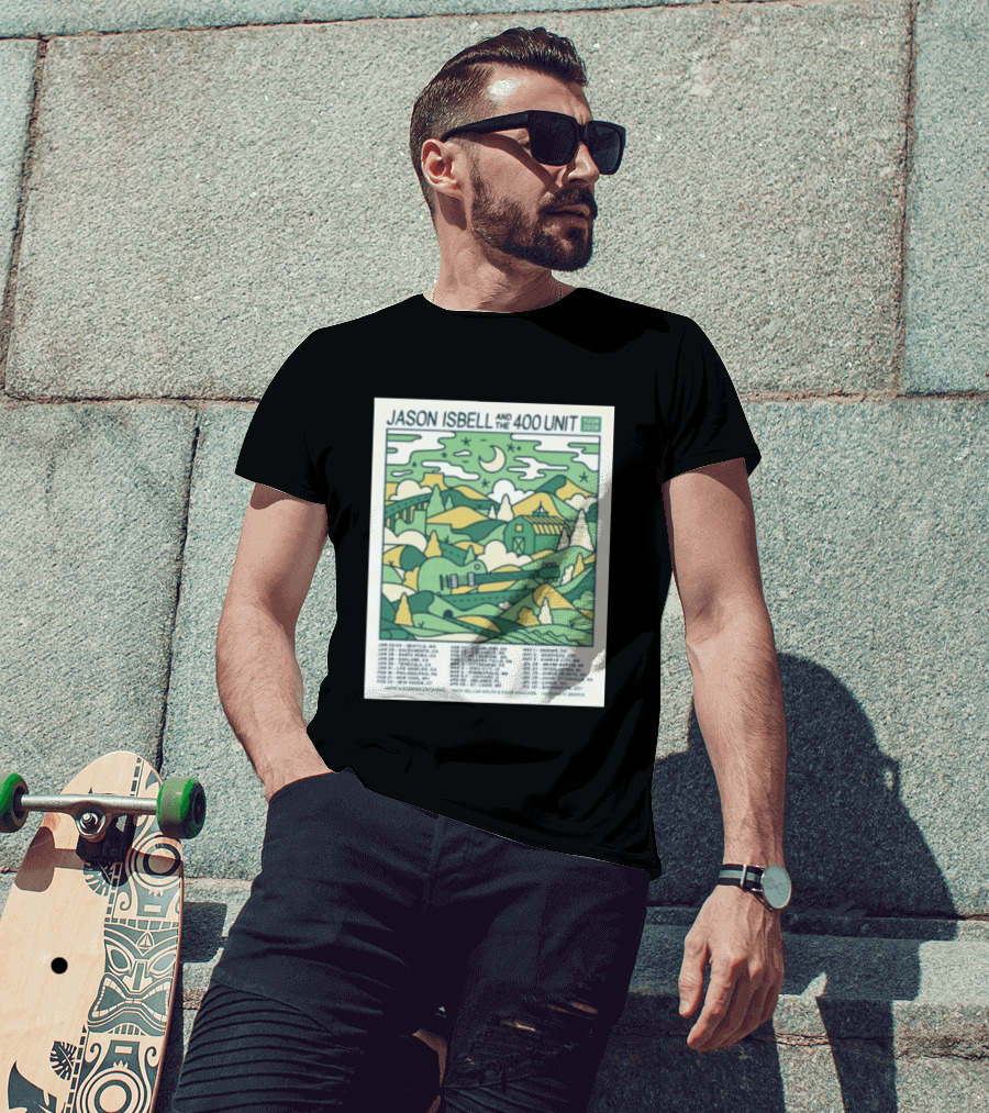 Jason Isbell And The 400 Unit Tour 2026 January 23 24 Seattle Wa Jan 26 Sacramento Ca Nostalgic 2026 Countryside Landscape T-Shirt