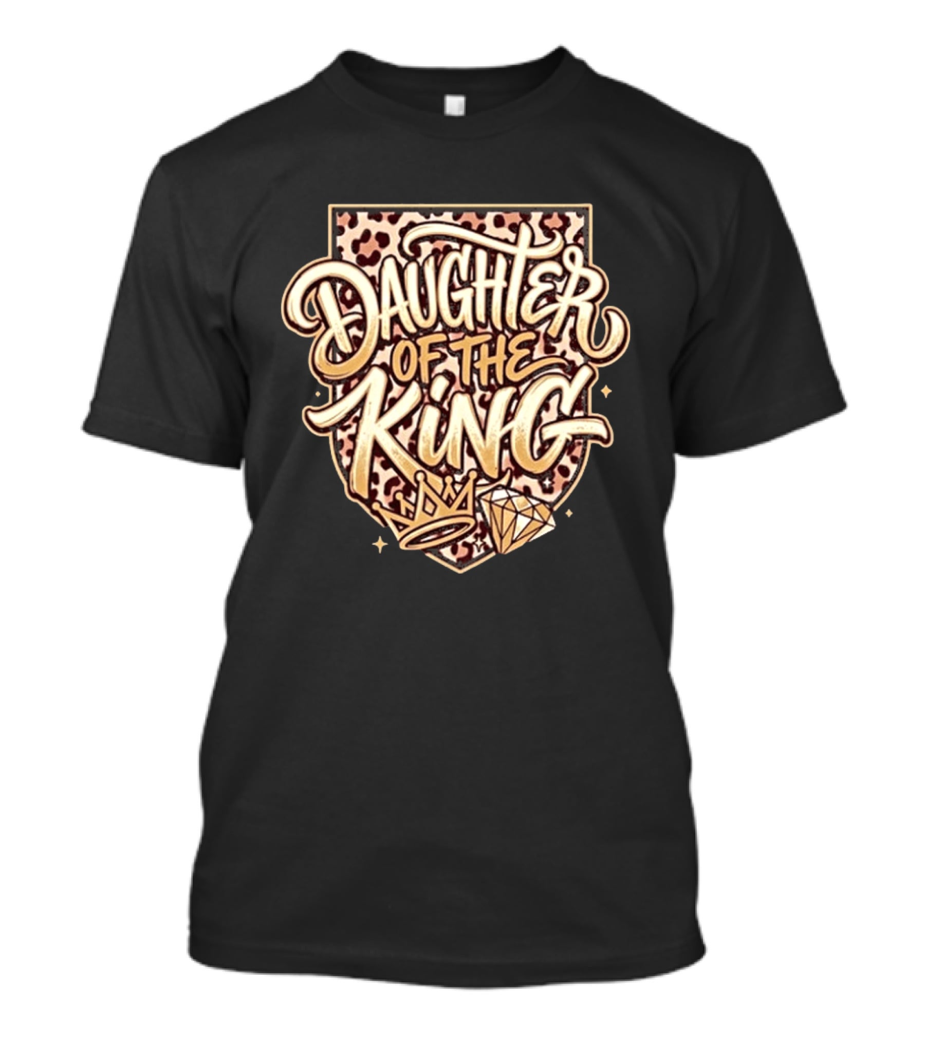 Daughter Of The King Leopard Crown Diamond T-Shirt