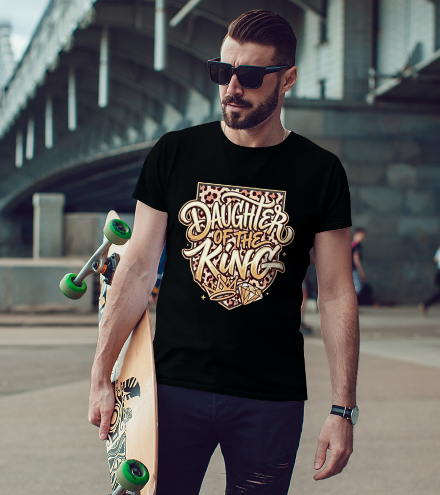 Daughter Of The King Leopard Crown Diamond T-Shirt