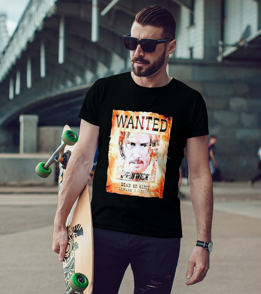 Wanted John Wick Dead Or Alive Reward 10 Million Dollars T-Shirt