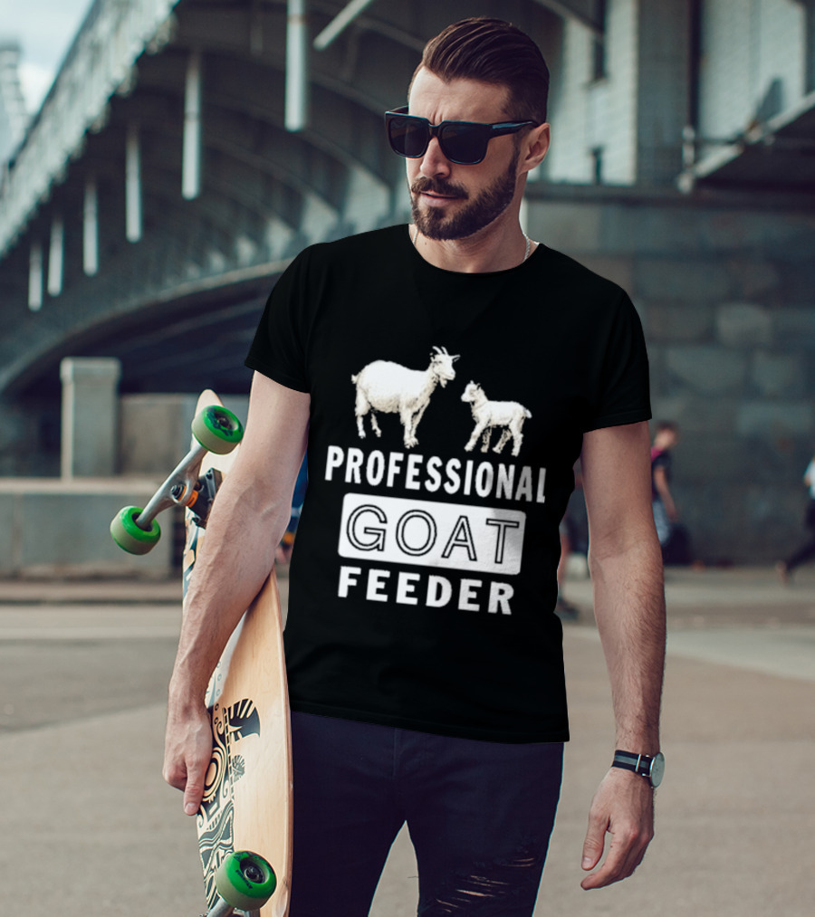 Professional Goat Feeder Funny Farmer Livestock Care T-Shirt