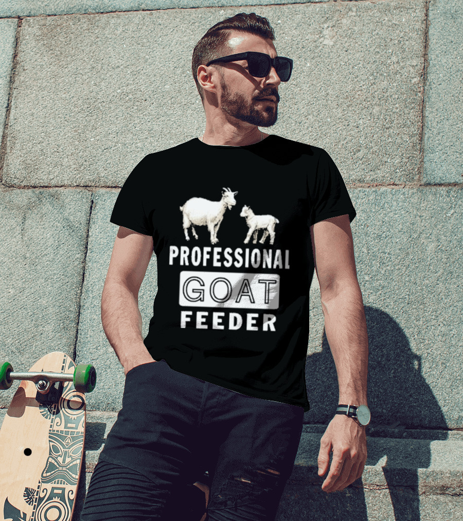Professional Goat Feeder Funny Farmer Livestock Care T-Shirt