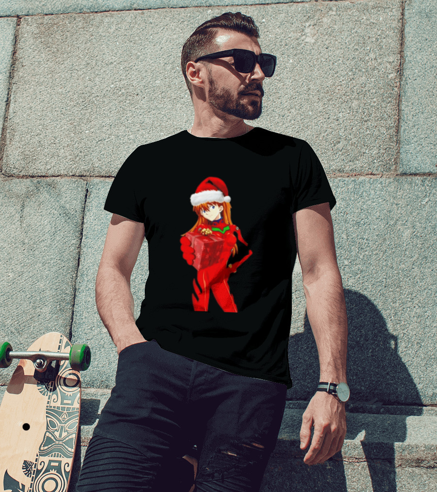 Asuka Christmas Present Neon Genesis Evangelion Anime T-Shirt