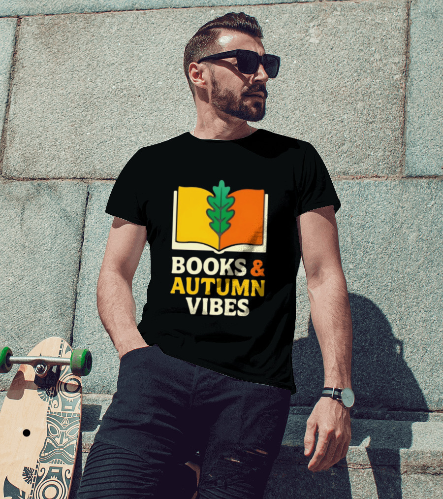 Books And Autumn Vibes Cozy Reading Season T-Shirt