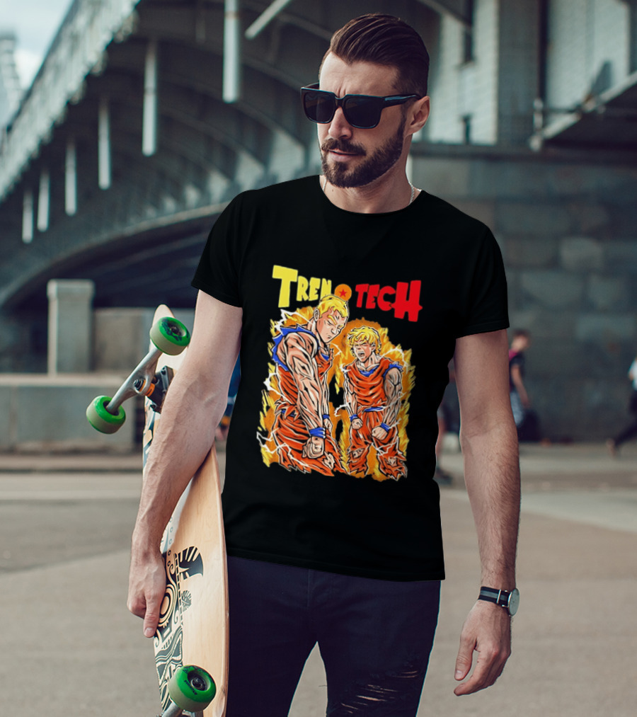 Tren Tech Dragon Ball Z Super Saiyan Goku Transformation Energy Burst T-Shirt