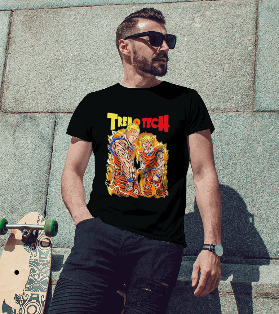 Tren Tech Dragon Ball Z Super Saiyan Goku Transformation Energy Burst T-Shirt
