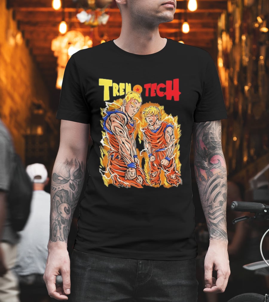 Tren Tech Dragon Ball Z Super Saiyan Goku Transformation Energy Burst T-Shirt