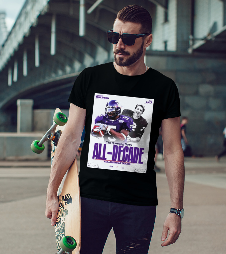 TCU Sporting News All Decade All America Teams LaDainian Tomlinson Bob Lilly T-Shirt