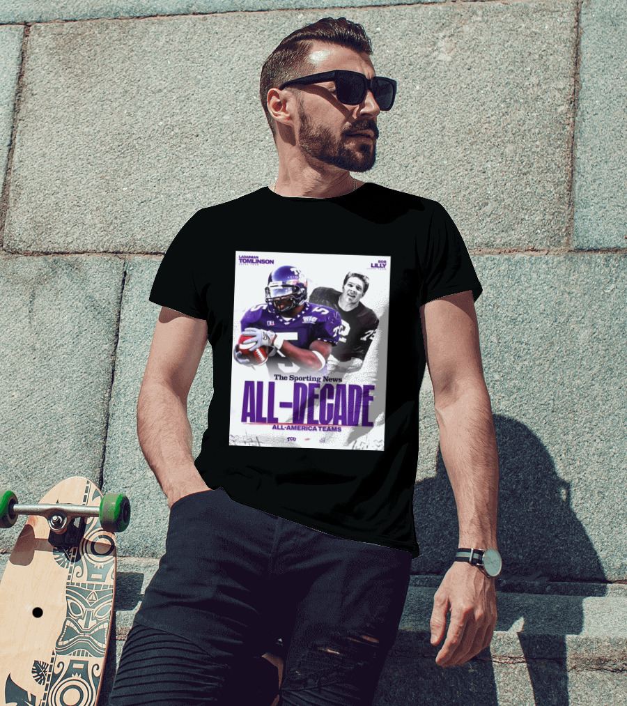 TCU Sporting News All Decade All America Teams LaDainian Tomlinson Bob Lilly T-Shirt