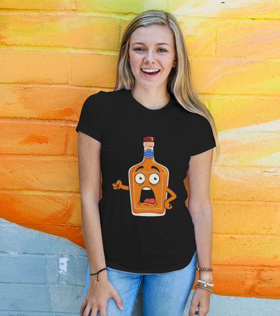 Tears Of The Left Whiskey Funny Cartoon Expression T-Shirt