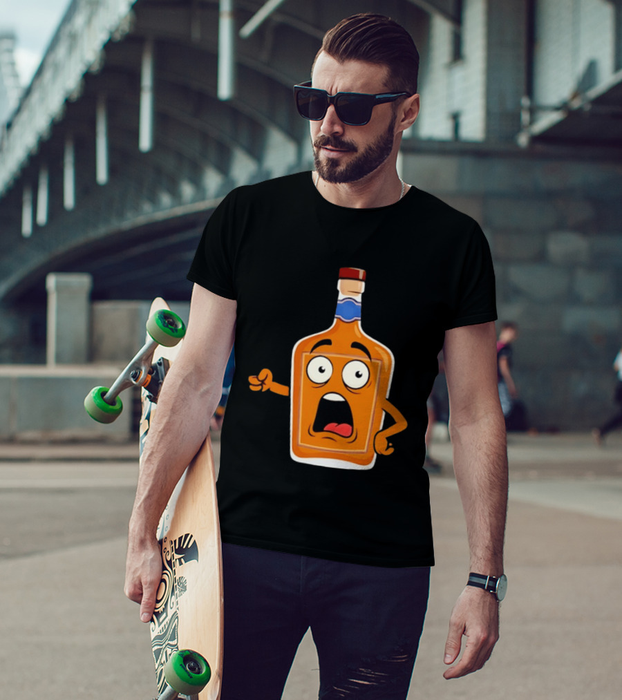 Tears Of The Left Whiskey Funny Cartoon Expression T-Shirt