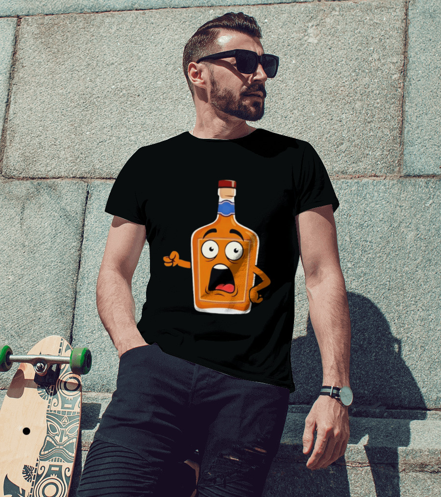 Tears Of The Left Whiskey Funny Cartoon Expression T-Shirt